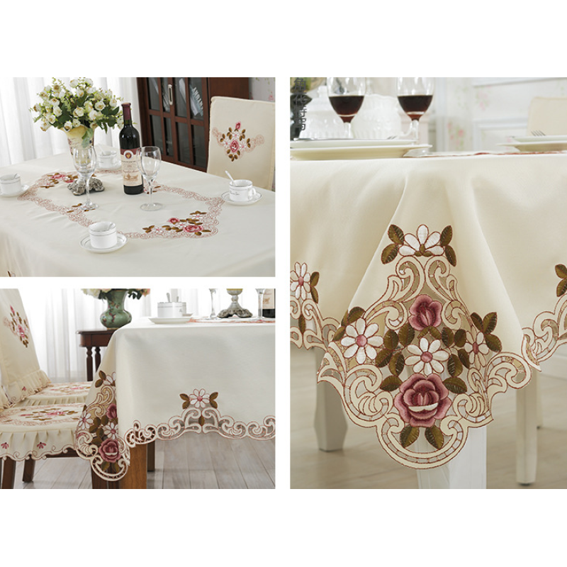 Cheap Fancy Tablecloth, European Embroidered Table Cloth   Wholesale Modern Table Cloth/