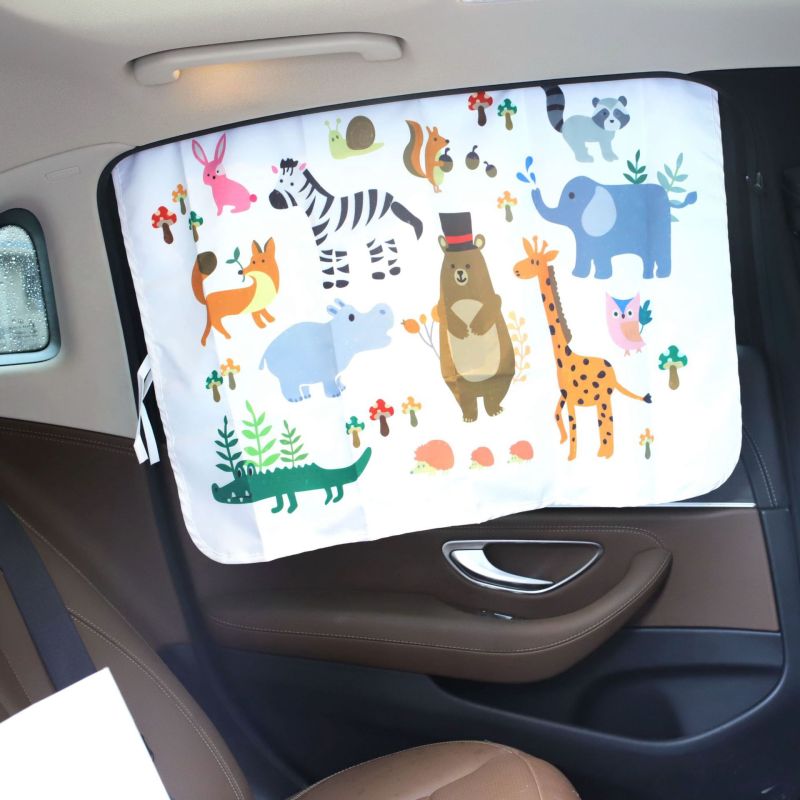 2022 Children cute animal cartoon pattern letter fruits animal dinosaur Sun shade Suction cup sunscreen automobiles car curtain