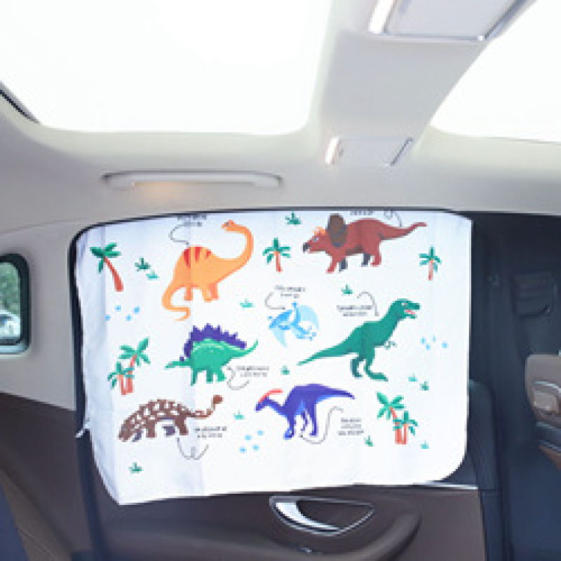2022 Children cute animal cartoon pattern letter fruits animal dinosaur Sun shade Suction cup sunscreen automobiles car curtain
