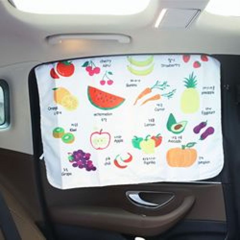 2022 Children cute animal cartoon pattern letter fruits animal dinosaur Sun shade Suction cup sunscreen automobiles car curtain
