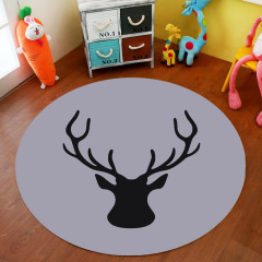 Hot products Polyester custom made cartoon cute round 200CM animal print Kids Floor Mats for home bedroom coffee table