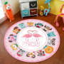 Hot products Polyester custom made cartoon cute round 200CM animal print Kids Floor Mats for home bedroom coffee table