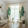 Amazon Top Seller 2019  Curtains Printed Leaves,Fancy Blackout Curtain Cloth Livingroom Curtains#