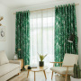 Amazon Top Seller 2019  Curtains Printed Leaves,Fancy Blackout Curtain Cloth Livingroom Curtains#