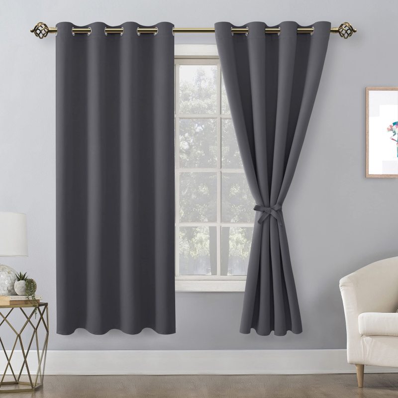 Popular blackout curtain fabric white grey 80%blackout curtain bluegrey ready made curtain bedroom window blackout fabric