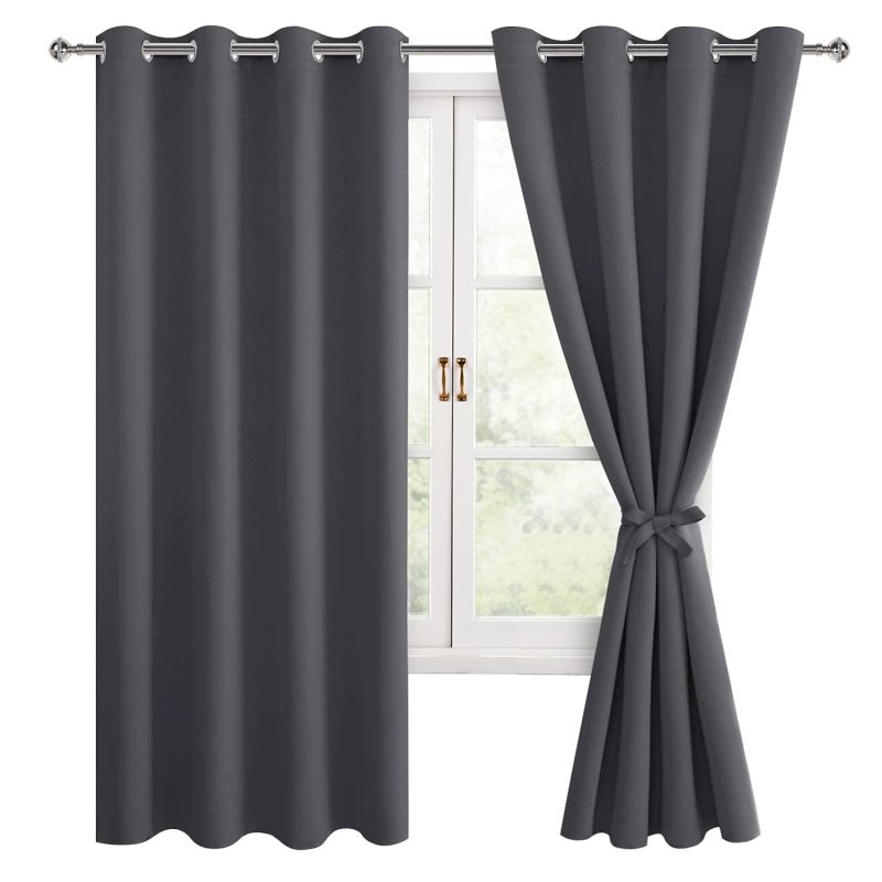 Popular blackout curtain fabric white grey 80%blackout curtain bluegrey ready made curtain bedroom window blackout fabric