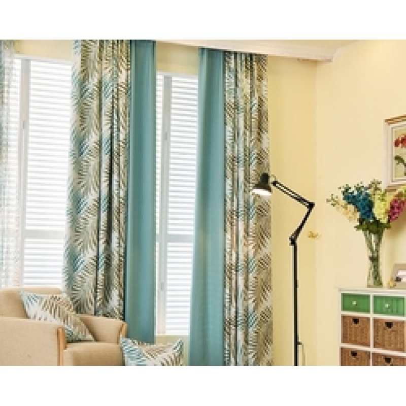 100% Polyester Blackout Club Room Printed Living Room Sets Curtains