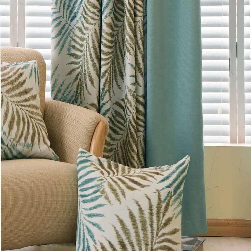 100% Polyester Blackout Club Room Printed Living Room Sets Curtains