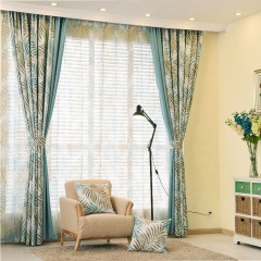 100% Polyester Blackout Club Room Printed Living Room Sets Curtains