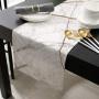 Modern Pattern Table Runner, Ocean Marble Texture for Dining Room Holiday and Party Decor#
