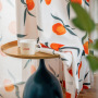 Nordic ins wind Morandi hand-painted peach curtains, customized fresh and rural children's blackout curtains/