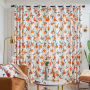 Nordic ins wind Morandi hand-painted peach curtains, customized fresh and rural children's blackout curtains/