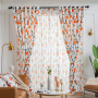 Nordic ins wind Morandi hand-painted peach curtains, customized fresh and rural children's blackout curtains/