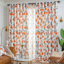 Nordic ins wind Morandi hand-painted peach curtains, customized fresh and rural children's blackout curtains/
