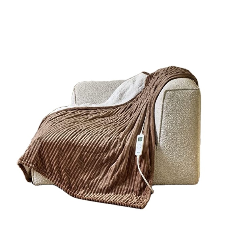 Heating Mantas Ectricas Comfort Knit Natural Sherpa Blanket Electric Heated Blankets Electric Blanket For Bed Warmer Winter