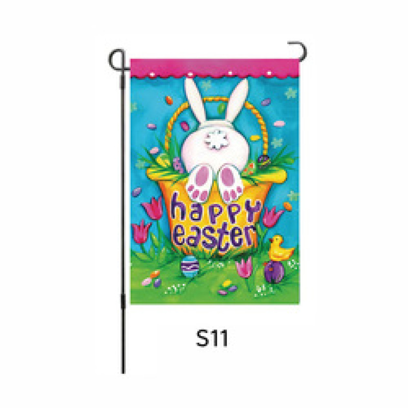 Hot Sale 100D Polyester Outdoor Garden Flag, Custom Double Sided Printing Spring Garden Flags/