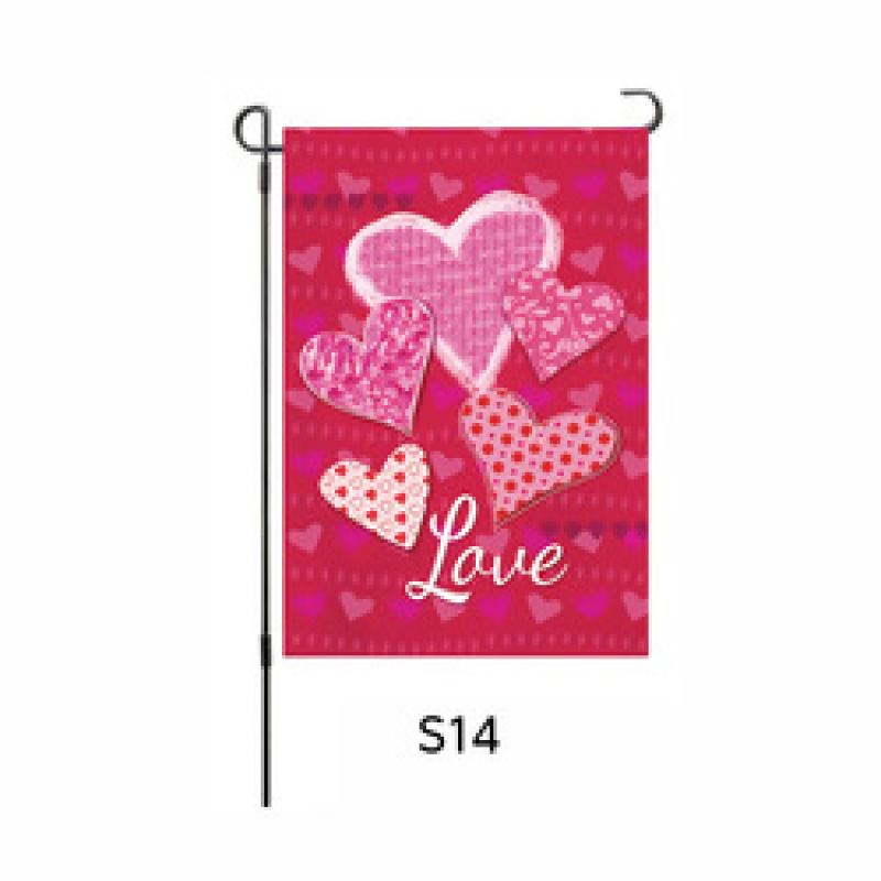 Hot Sale 100D Polyester Outdoor Garden Flag, Custom Double Sided Printing Spring Garden Flags/
