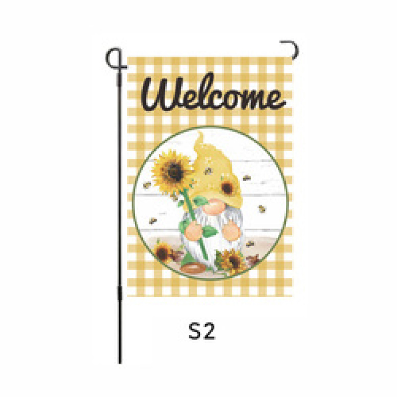 Hot Sale 100D Polyester Outdoor Garden Flag, Custom Double Sided Printing Spring Garden Flags/