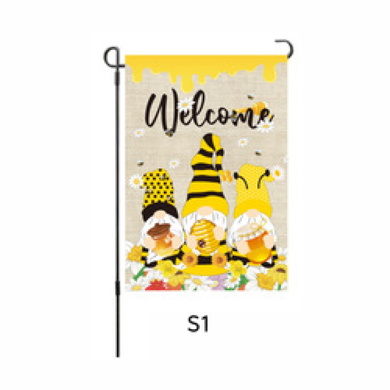 Hot Sale 100D Polyester Outdoor Garden Flag, Custom Double Sided Printing Spring Garden Flags/