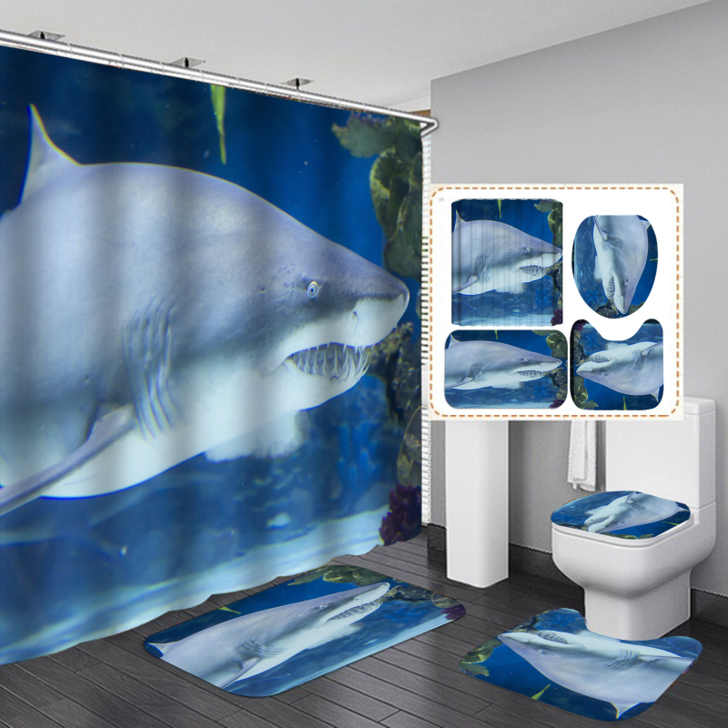 Decorativas Baby Bathroom Curtain Waterproof Fabric, Bathroom Accessories Machine Washable 72x72 Shower Curtain/