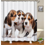 Cute Pet Design Bathroom Damp-Proof Mildew-Proof Shower Curtain Most Popular With Children Hot Sale 180*180cm Shower Curtain