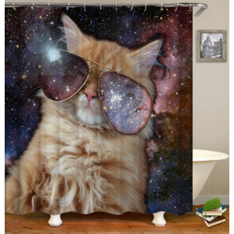 Cute Pet Design Bathroom Damp-Proof Mildew-Proof Shower Curtain Most Popular With Children Hot Sale 180*180cm Shower Curtain