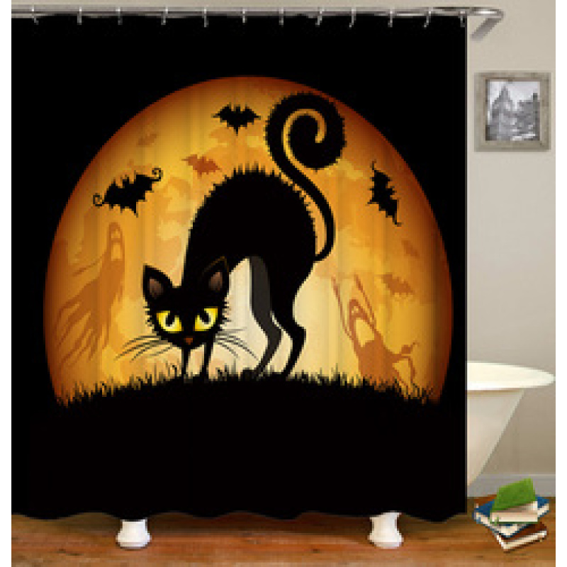 Cute Pet Design Bathroom Damp-Proof Mildew-Proof Shower Curtain Most Popular With Children Hot Sale 180*180cm Shower Curtain