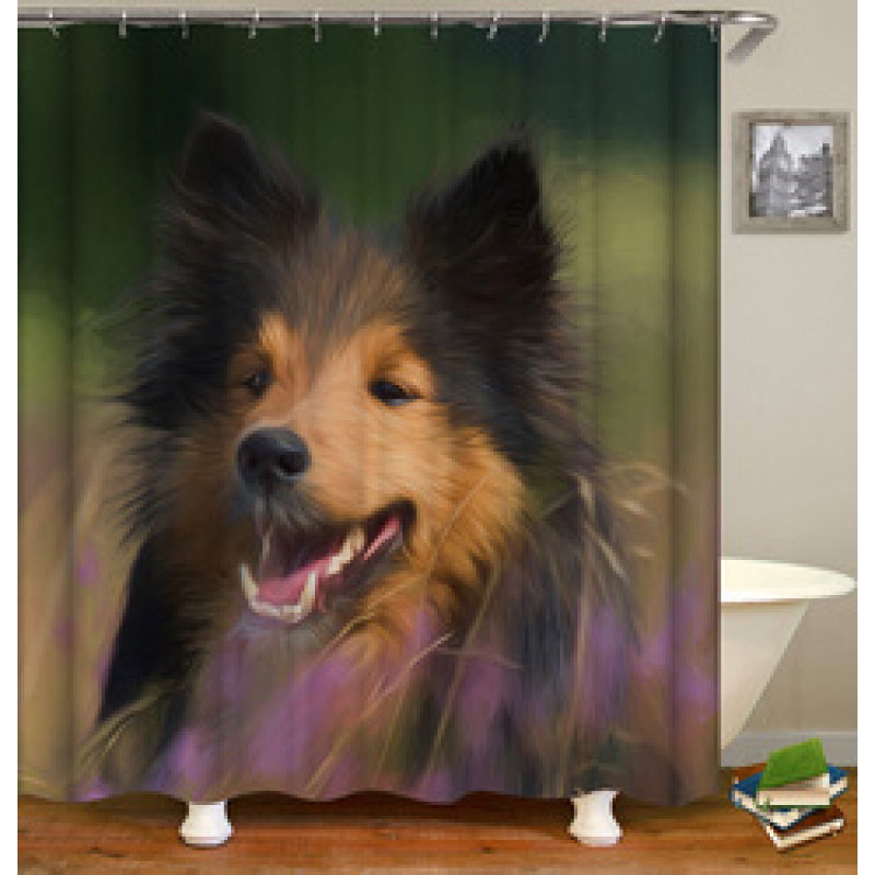 Cute Pet Design Bathroom Damp-Proof Mildew-Proof Shower Curtain Most Popular With Children Hot Sale 180*180cm Shower Curtain