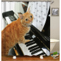 Cute Pet Design Bathroom Damp-Proof Mildew-Proof Shower Curtain Most Popular With Children Hot Sale 180*180cm Shower Curtain