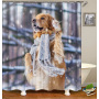 Cute Pet Design Bathroom Damp-Proof Mildew-Proof Shower Curtain Most Popular With Children Hot Sale 180*180cm Shower Curtain