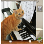 Cute Pet Design Bathroom Damp-Proof Mildew-Proof Shower Curtain Most Popular With Children Hot Sale 180*180cm Shower Curtain