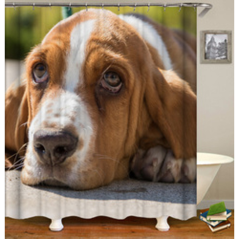 Cute Pet Design Bathroom Damp-Proof Mildew-Proof Shower Curtain Most Popular With Children Hot Sale 180*180cm Shower Curtain