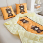 Dual use both Polyester cotton filling short plush printing Precision quilting blanket and pillow cushion for office sofa