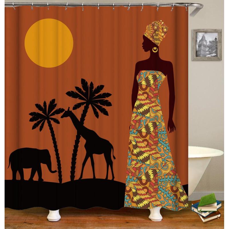 African Women Shower Curtain Children'S Bathroom,Africa Custom Print Shower Curtain/