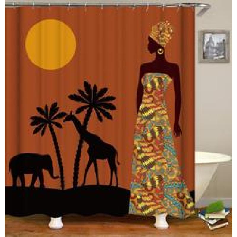 African Women Shower Curtain Children'S Bathroom,Africa Custom Print Shower Curtain/
