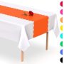 Black Scallop Disposable Table Runner. 5 Pack 14 x 108 inch, Plastic Table Runner Adds A Pop of Color To Your Party Table#