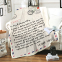 Cheap Sherpa Throw Blanket, Custom Design Love Letter Blanket/