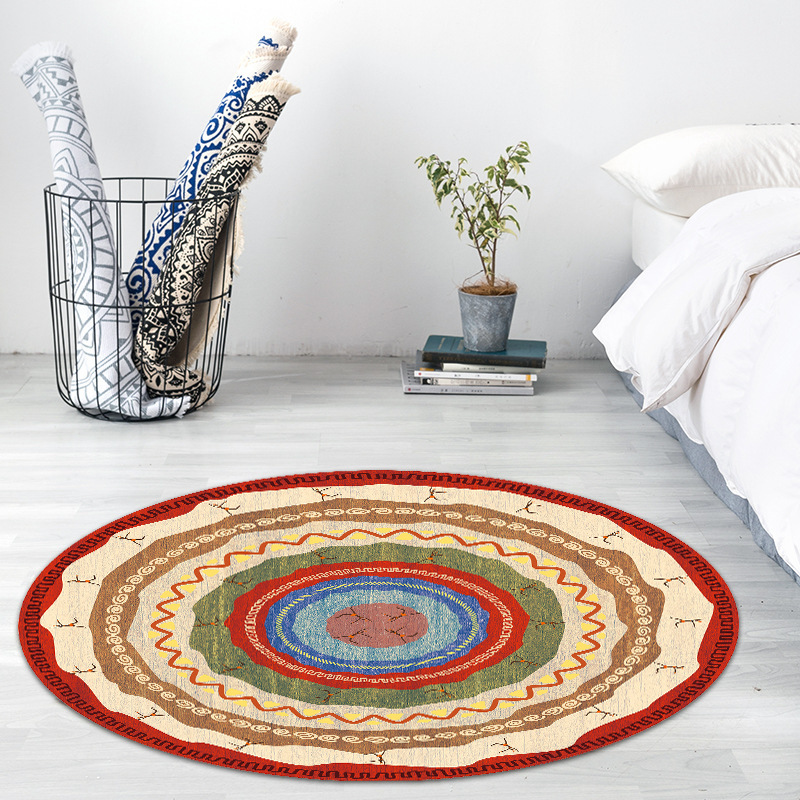 Floor mat European Persian round carpet wholesale Bohemian style living room absorbent carpet/