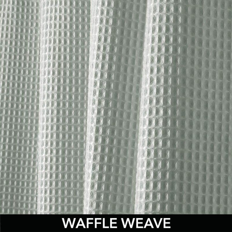 Waffle Grey Fabric Shower Curtain for Hotel and Bathroom,Customized  Bathroom Curtain Waterproof Thick Grey Shower curtain/