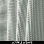 Waffle Grey Fabric Shower Curtain for Hotel and Bathroom,Customized  Bathroom Curtain Waterproof Thick Grey Shower curtain/