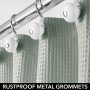 Waffle Grey Fabric Shower Curtain for Hotel and Bathroom,Customized  Bathroom Curtain Waterproof Thick Grey Shower curtain/