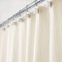 Waffle Grey Fabric Shower Curtain for Hotel and Bathroom,Customized  Bathroom Curtain Waterproof Thick Grey Shower curtain/