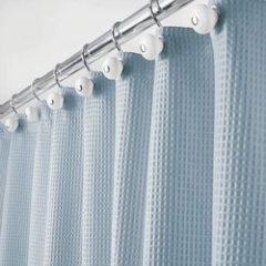 Waffle Grey Fabric Shower Curtain for Hotel and Bathroom,Customized  Bathroom Curtain Waterproof Thick Grey Shower curtain/