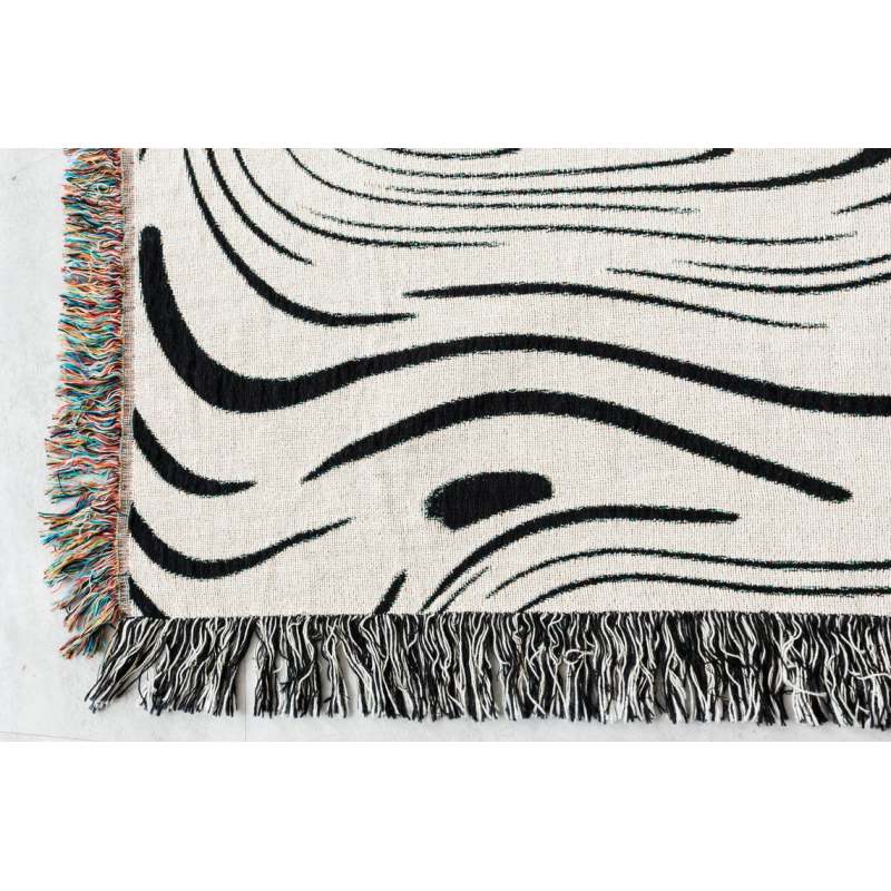 Casual Blankets Black Carpet Decoration Wave Carpet Sofa Leisure Single Tapestry Sofa  Throw Blankets /