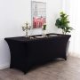 4/ 6/8/10 ft Stretch Rectangle Table Cover Spandex Table Cloth Wedding Cocktail Banquet Party wrinkle free tablecloth Hotel Home