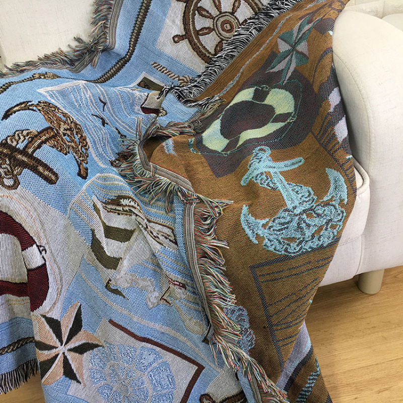 Aliexpress Submarine Tapestry Decorative Blanket, Leisure Cotton Line Blanket