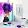 African American Products Sell Black Girl Magic 3D Shower Curtain Set, High Quality Africa Bath Shower Curtain Set/