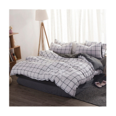 Wholesale Comforter Bedding Set, White And Rose Red Plaid Bedding Sets Home/