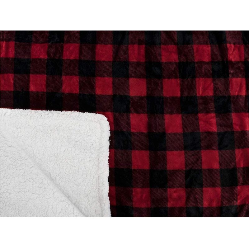Soft Winter Blanket Christmas Gift, Sherpa Flannel Double Layer Fluffy Blanket#