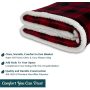 Soft Winter Blanket Christmas Gift, Sherpa Flannel Double Layer Fluffy Blanket#